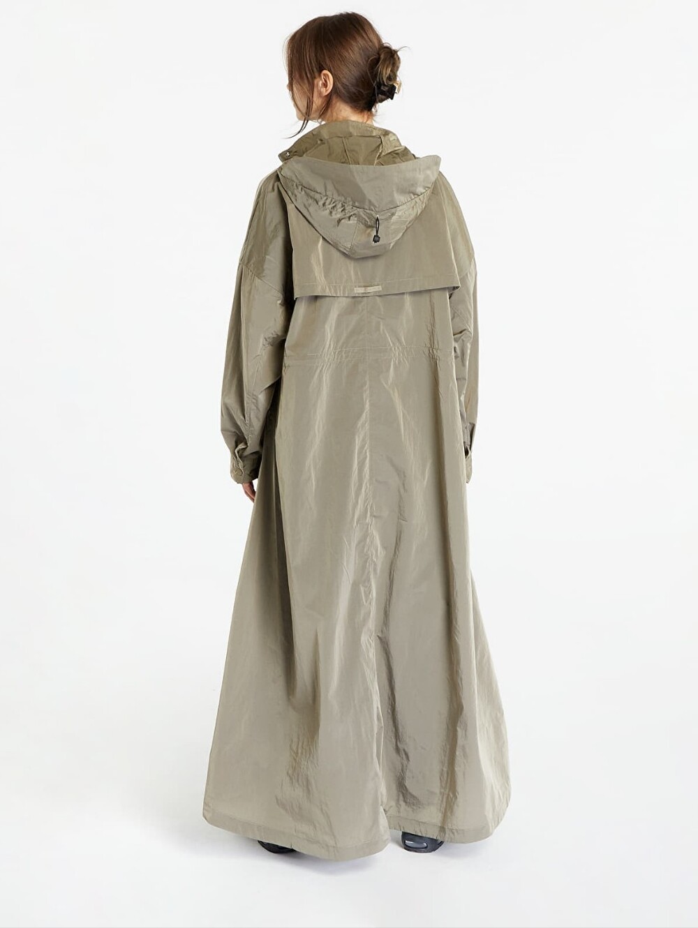 NWOT Nike Sportswear Tech Pack Repel Long Hooded Parka Coat in Taupe - Picture 3 of 9
